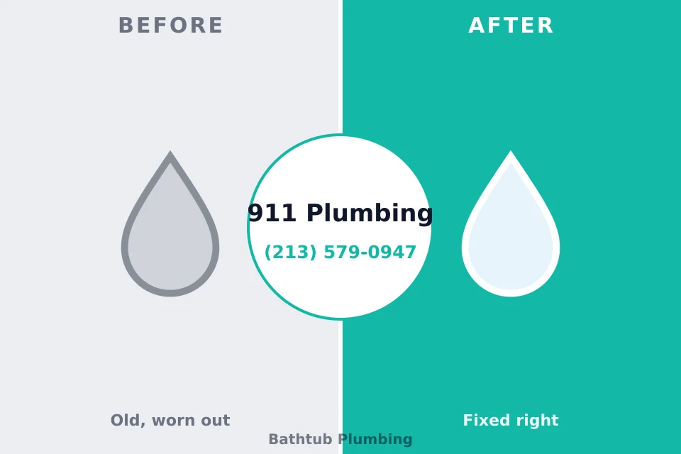Before and after: plumbing company Fairfield University, CT
